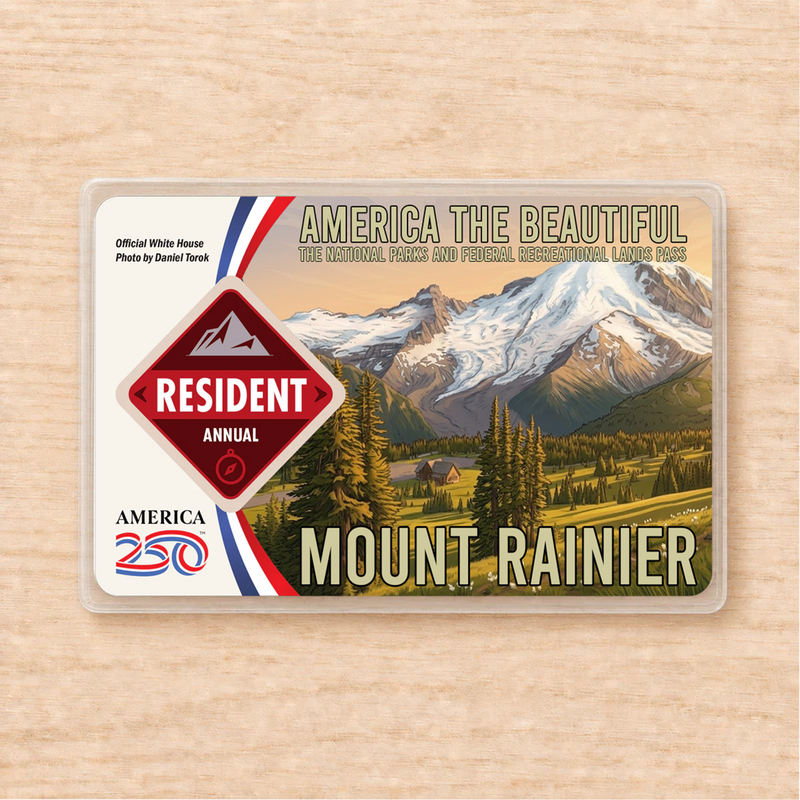 Mount Rainier National Park Pass Sleeve | Gift for Hikers & Campers
