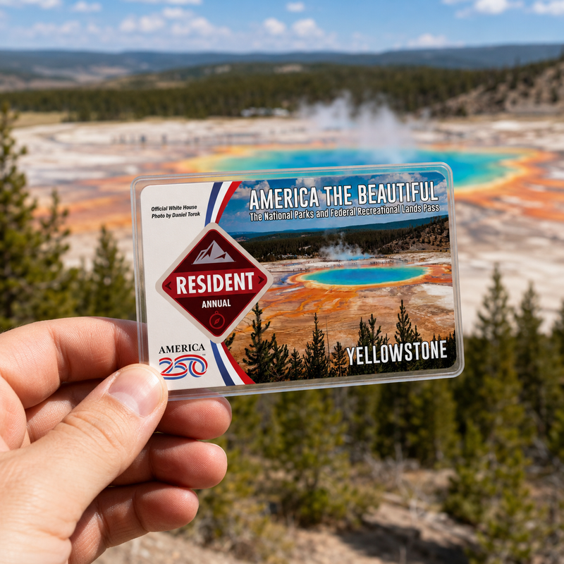 Yellowstone National Park Pass Sleeve | Gift For Hikers & Travel Lovers | Pass Protector
