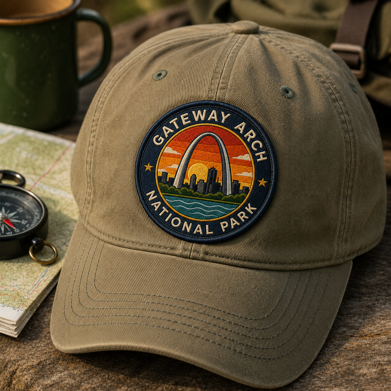 Gateway Arch Park Iron-on Patch | Gift for Hikers & Travel Lovers