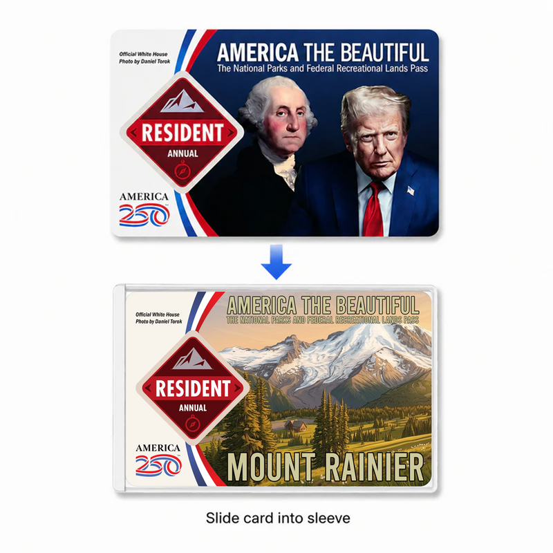 Mount Rainier National Park Pass Sleeve | Gift for Hikers & Campers