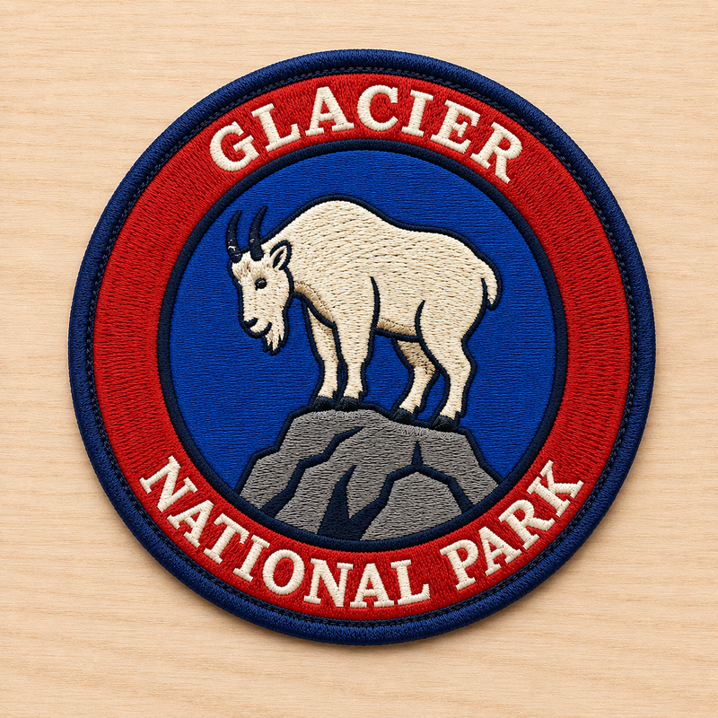 Glacier Park Iron-on Patch | Gift for Hikers & Travel Lovers