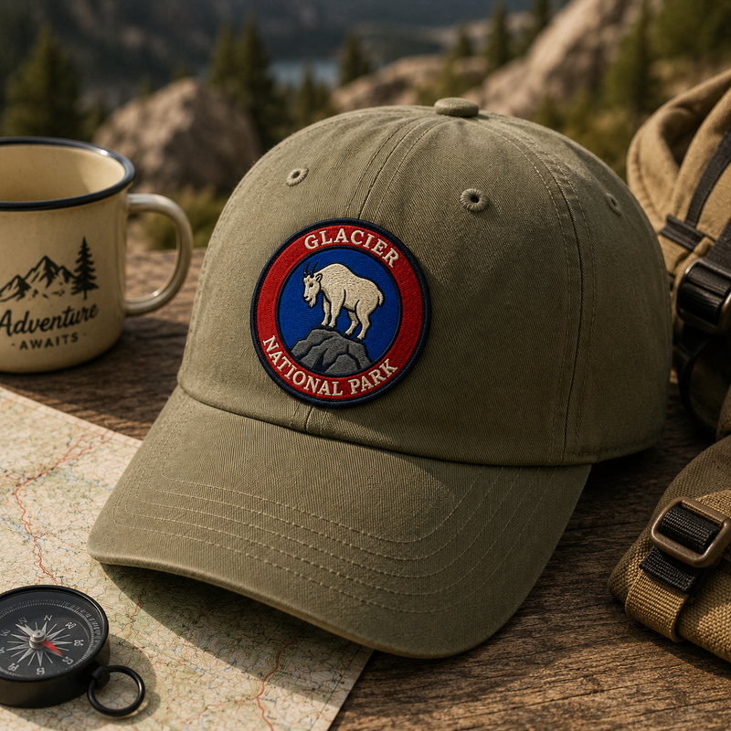 Glacier Park Iron-on Patch | Gift for Hikers & Travel Lovers