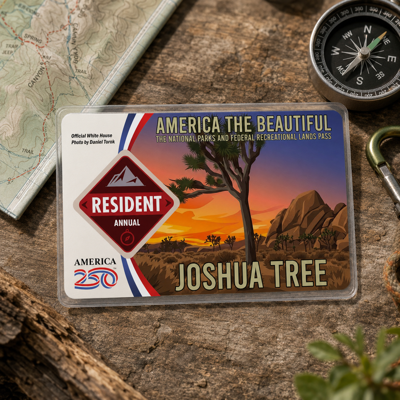 Joshua Tree National Park Pass Sleeve | Gift for Hikers & Campers