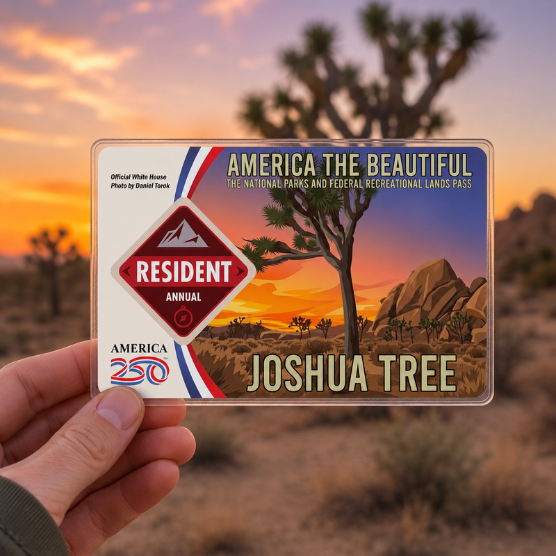 Joshua Tree National Park Pass Sleeve | Gift for Hikers & Campers