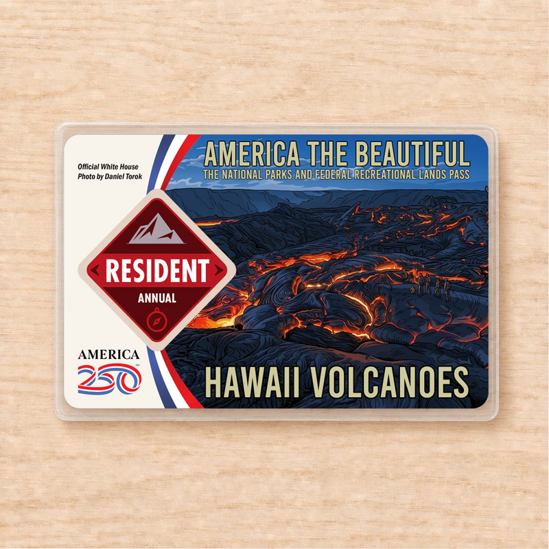 Hawai'i Volcanoes National Park Pass Sleeve | Gift for Hikers & Island Explorers