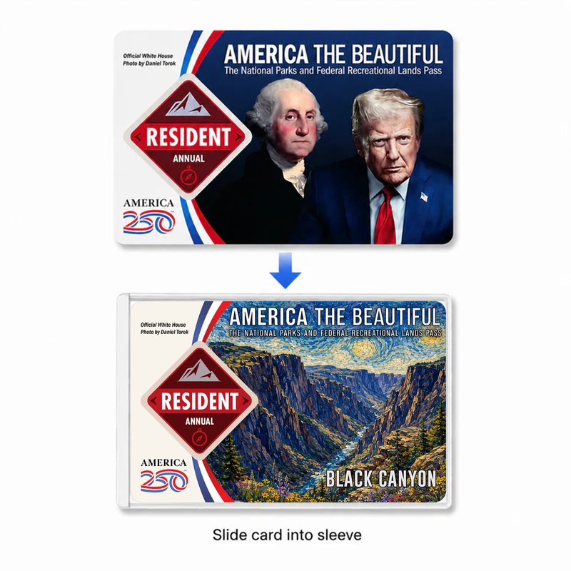 Black Canyon Art National Park Pass Sleeve – Travel & Hiking Gift for Nature Lovers