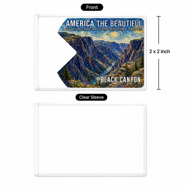 Black Canyon Art National Park Pass Sleeve – Travel & Hiking Gift for Nature Lovers
