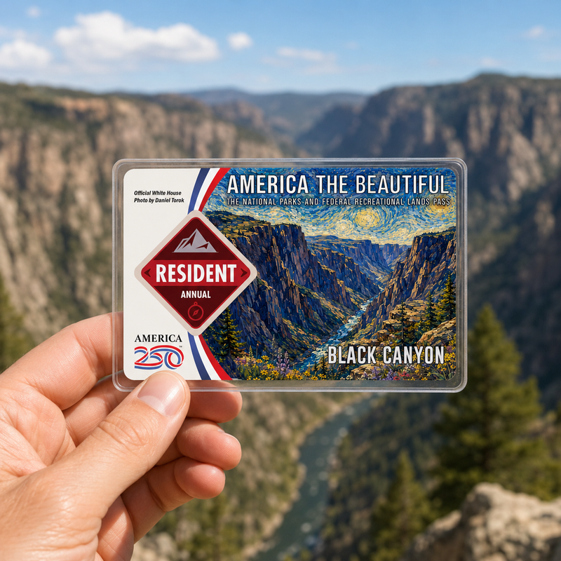Black Canyon Art National Park Pass Sleeve – Travel & Hiking Gift for Nature Lovers
