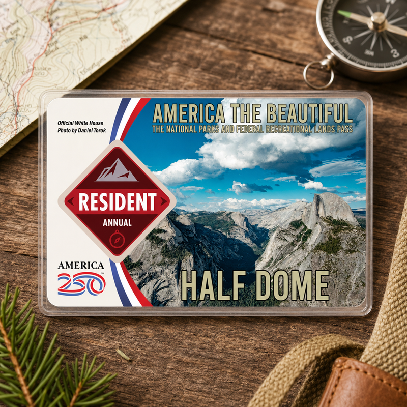 Half Dome Yosemite National Park Pass Sleeve | Gift for Hikers & Climbers