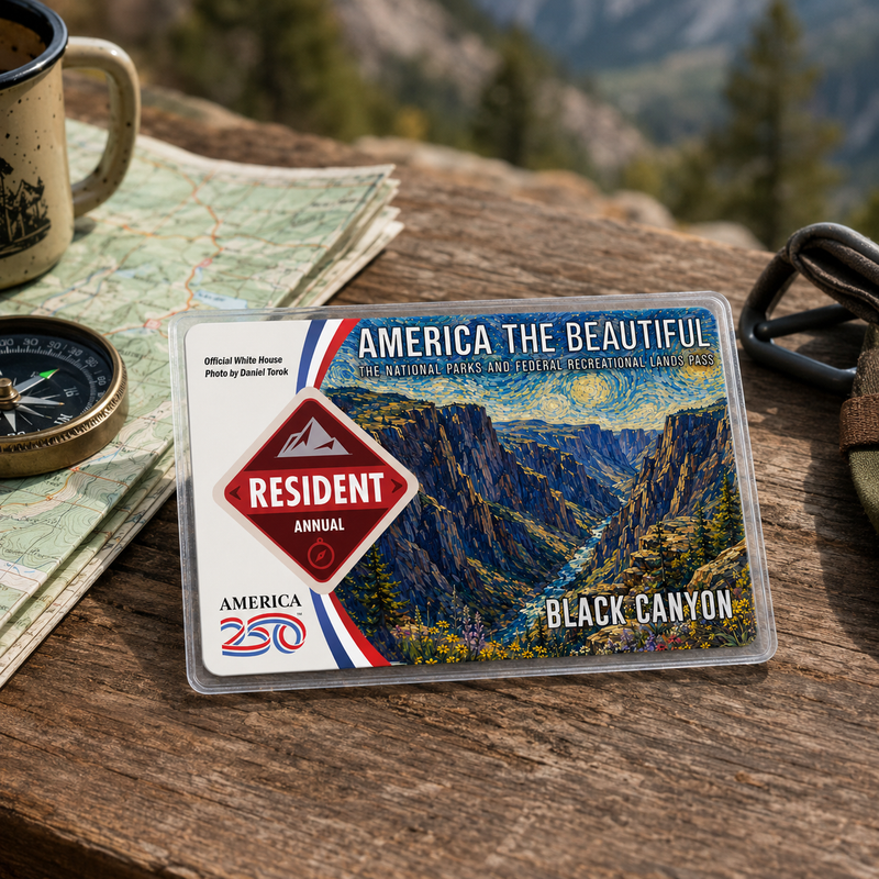 Black Canyon Art National Park Pass Sleeve – Travel & Hiking Gift for Nature Lovers