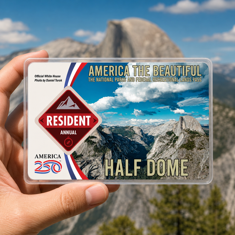 Half Dome Yosemite National Park Pass Sleeve | Gift for Hikers & Climbers