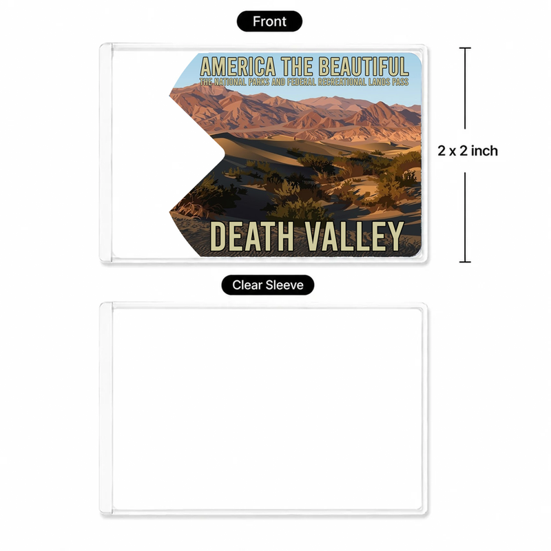 Death Valley National Park Pass Sleeve | Gift for Hikers & Desert Explorers
