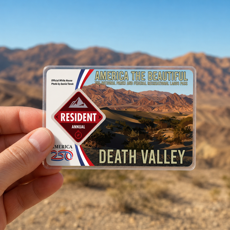 Death Valley National Park Pass Sleeve | Gift for Hikers & Desert Explorers