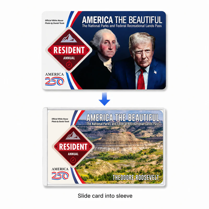 Theodore Roosevelt National Park Pass Sleeve | Gift For Hikers & Travel Lovers | Pass Protector