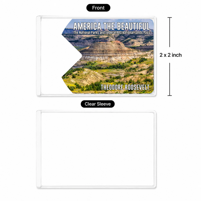 Theodore Roosevelt National Park Pass Sleeve | Gift For Hikers & Travel Lovers | Pass Protector