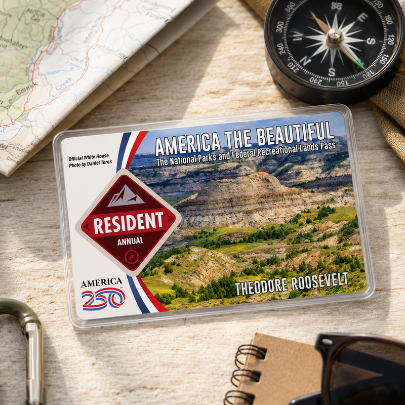 Theodore Roosevelt National Park Pass Sleeve | Gift For Hikers & Travel Lovers | Pass Protector
