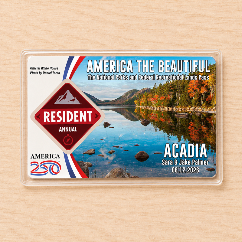 Pack 6 Acadia National Park Pass Sleeves – Landscapes & Animals | Gift for Hikers & Travel Lovers