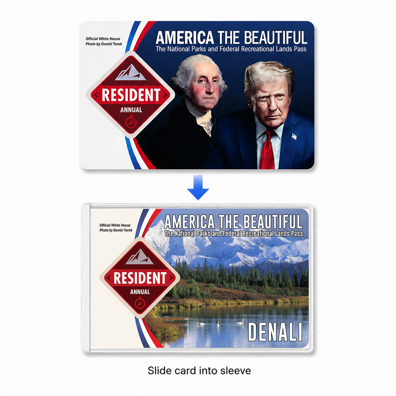 Denali National Park Pass Sleeve | Gift For Hikers & Travel Lovers | Pass Protector