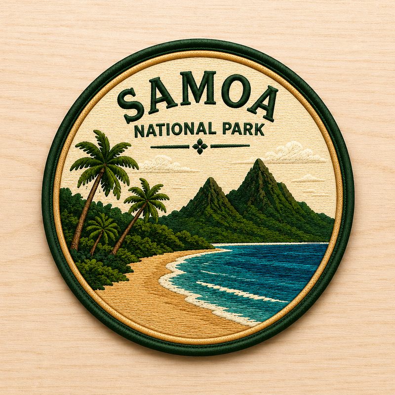 Samoa National Park Iron-on Patch | Gift for Hikers & Travel Lovers