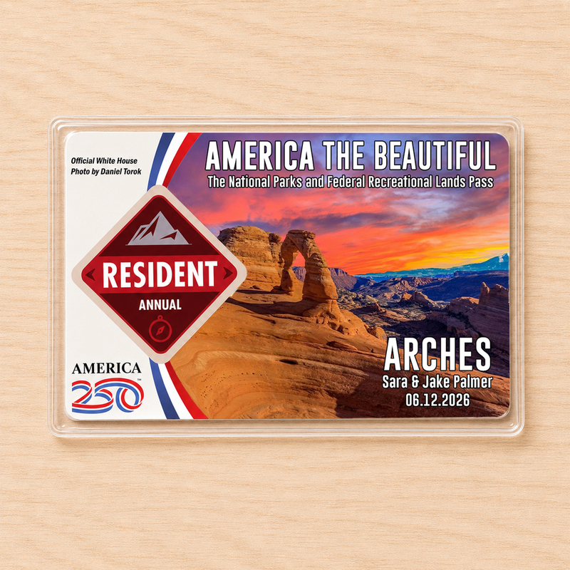 Pack 6 Arches National Park Pass Sleeves – Landscapes & Animals | Gift for Hikers & Travel Lovers