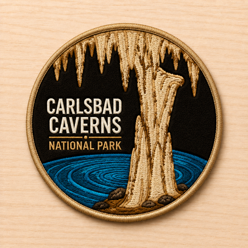 Carlsbad Caverns National Park Iron-on Patch | Gift for Hikers & Travel Lovers