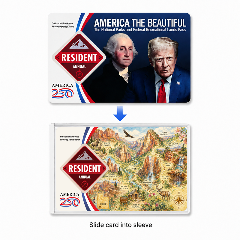 Personal National Park Map Pass Sleeve | Gifts for Hikers & Camp Lovers | Pass Protector