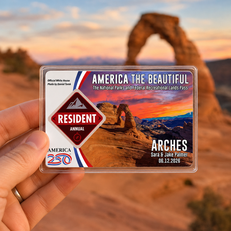 Pack 6 Arches National Park Pass Sleeves – Landscapes & Animals | Gift for Hikers & Travel Lovers