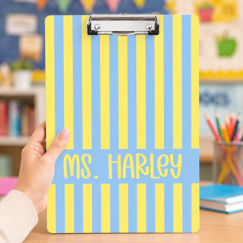 Personal Name Acrylic Paper Clipboard | Gift for Teachers | Durable Clear Clipboard for Office & School Supplies