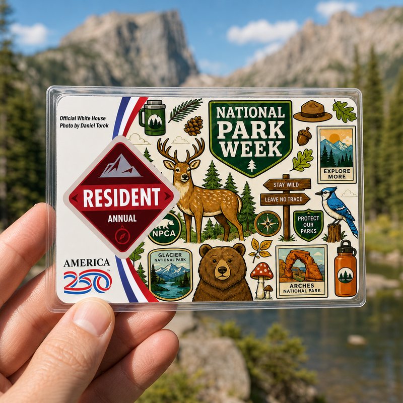 America the Beautiful National Park Pass Sleeve – Card Holder Cover for Hikers & Travel Lovers