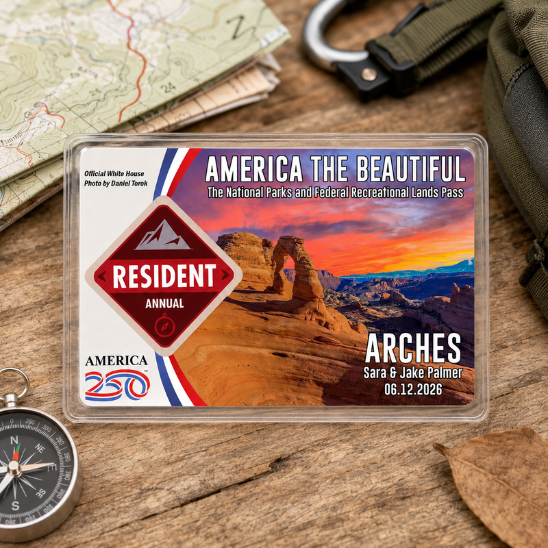 Pack 6 Arches National Park Pass Sleeves – Landscapes & Animals | Gift for Hikers & Travel Lovers