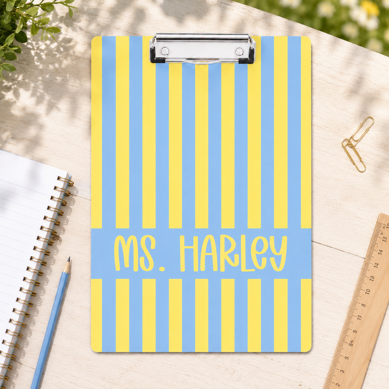 Personal Name Acrylic Paper Clipboard | Gift for Teachers | Durable Clear Clipboard for Office & School Supplies