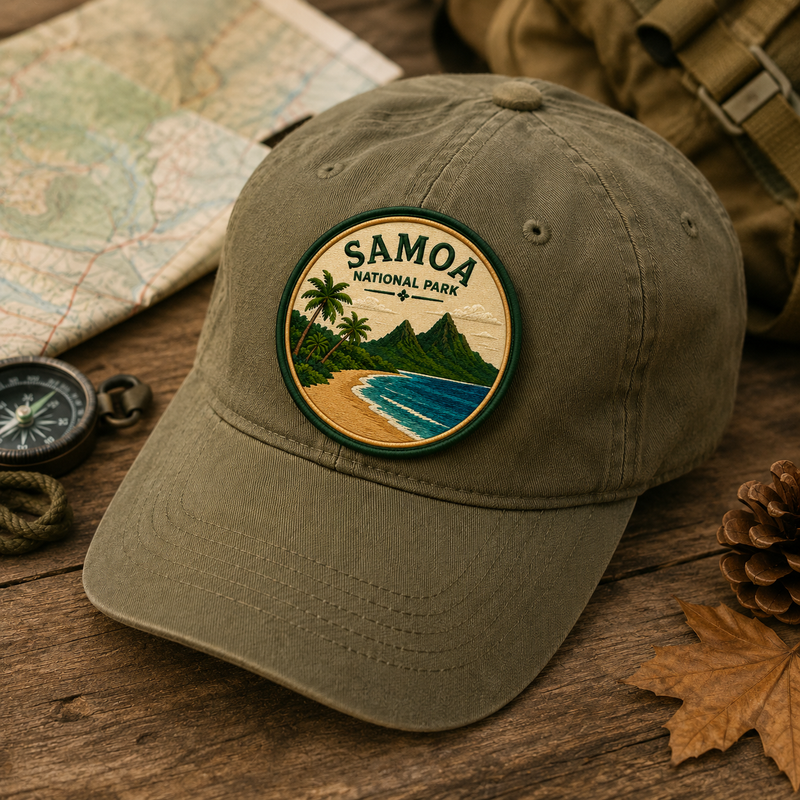 Samoa National Park Iron-on Patch | Gift for Hikers & Travel Lovers