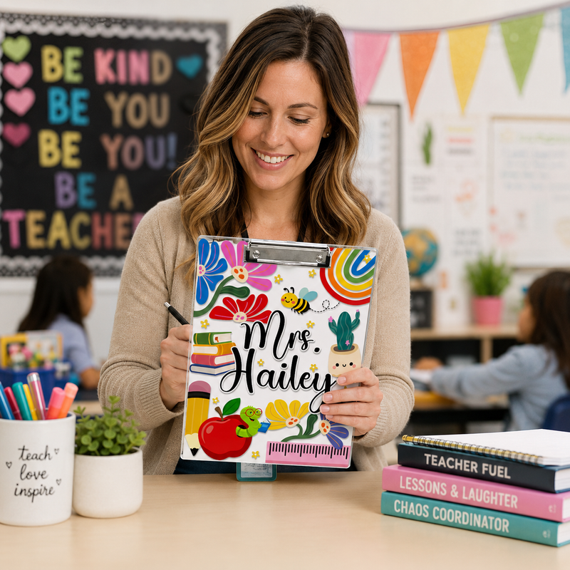 Custom Acrylic Paper Clipboard, Back To School Gift for Teachers