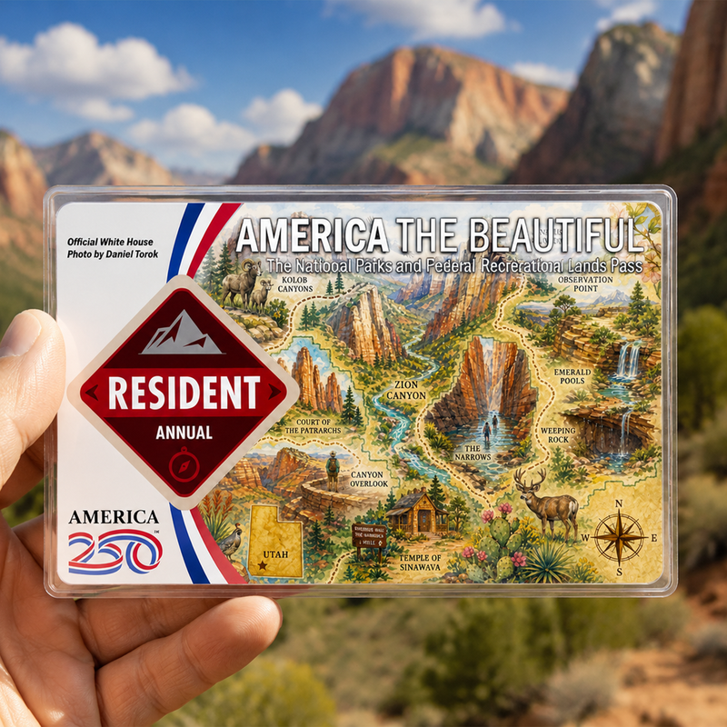 Personal National Park Map Pass Sleeve | Gifts for Hikers & Camp Lovers | Pass Protector