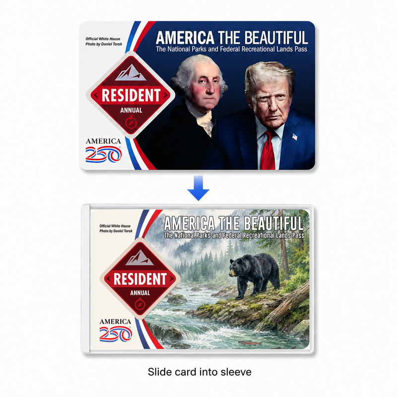National Park Bear Pass Sleeve – America the Beautiful Card Cover for Hikers & Travel Lovers