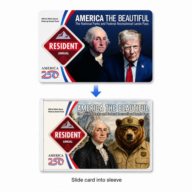 Anti Trump Card Protect Our Parks – National Park Pass Sleeve for Hikers & Travel Lovers