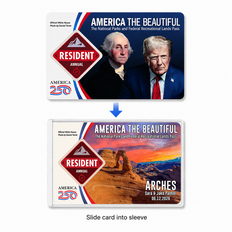 Pack 6 Arches National Park Pass Sleeves – Landscapes & Animals | Gift for Hikers & Travel Lovers