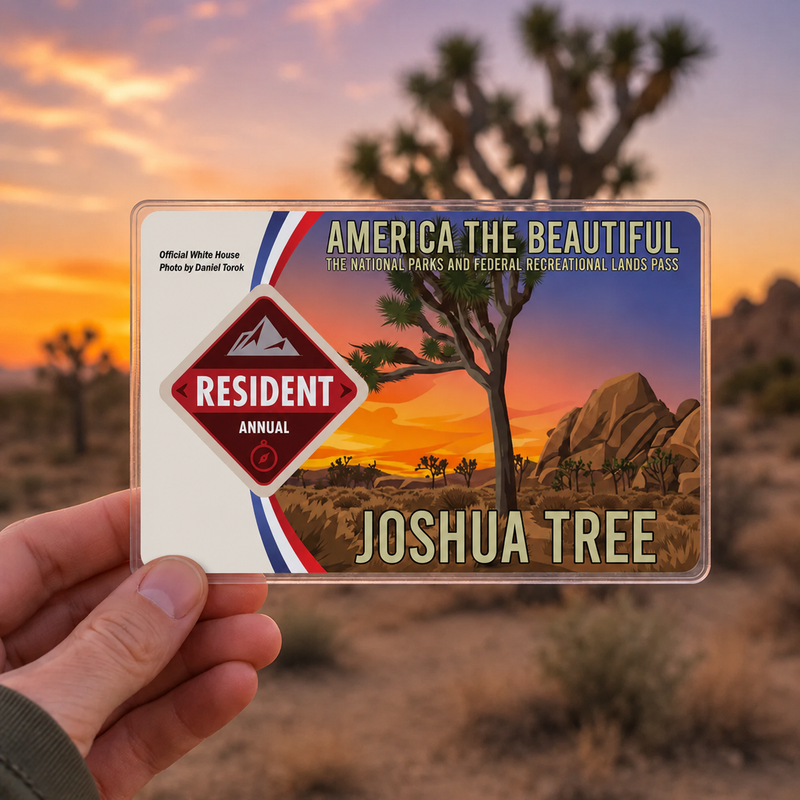 Joshua Tree National Park Pass Sleeve | Gift for Hikers & Campers