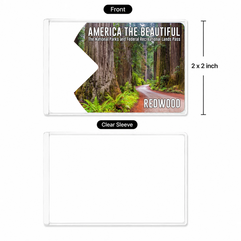 Redwood National Park Pass Holder | Gift for Hikers & Travel Lovers