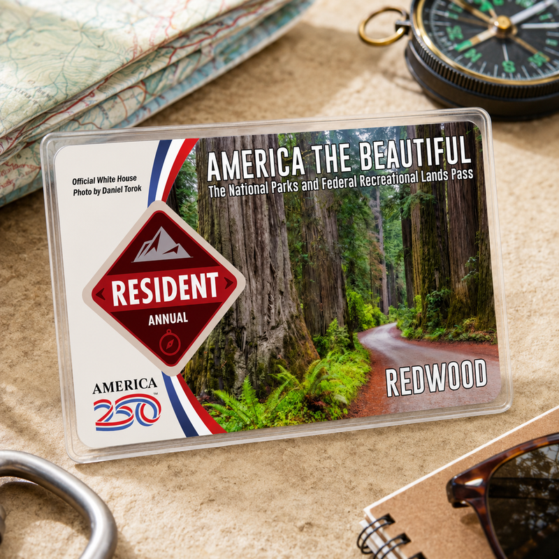 Redwood National Park Pass Holder | Gift for Hikers & Travel Lovers