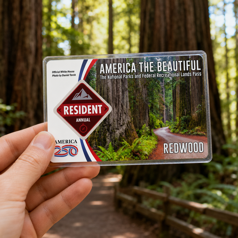 Redwood National Park Pass Holder | Gift for Hikers & Travel Lovers