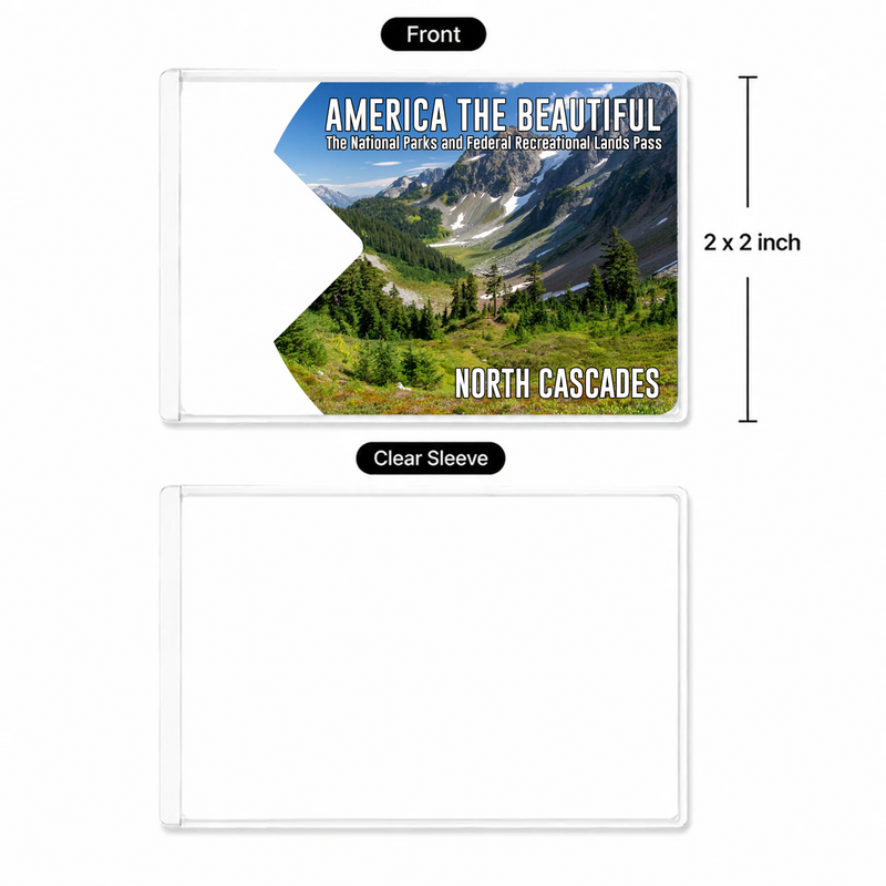 North Cascades National Park Pass Sleeve | Gift for Hikers & Campers