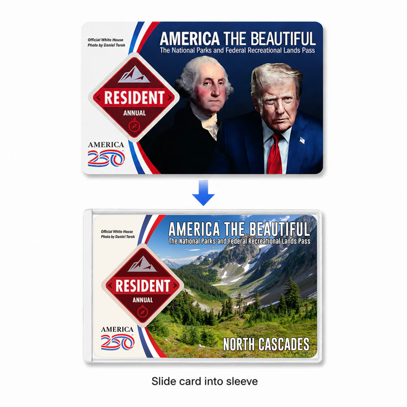 North Cascades National Park Pass Sleeve | Gift for Hikers & Campers