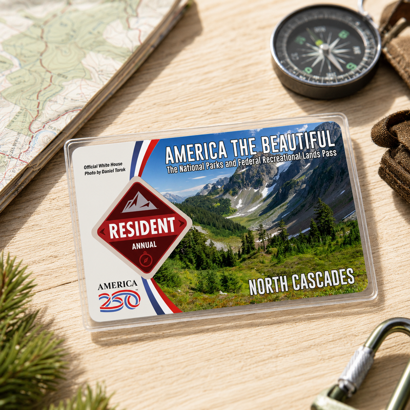 North Cascades National Park Pass Sleeve | Gift for Hikers & Campers