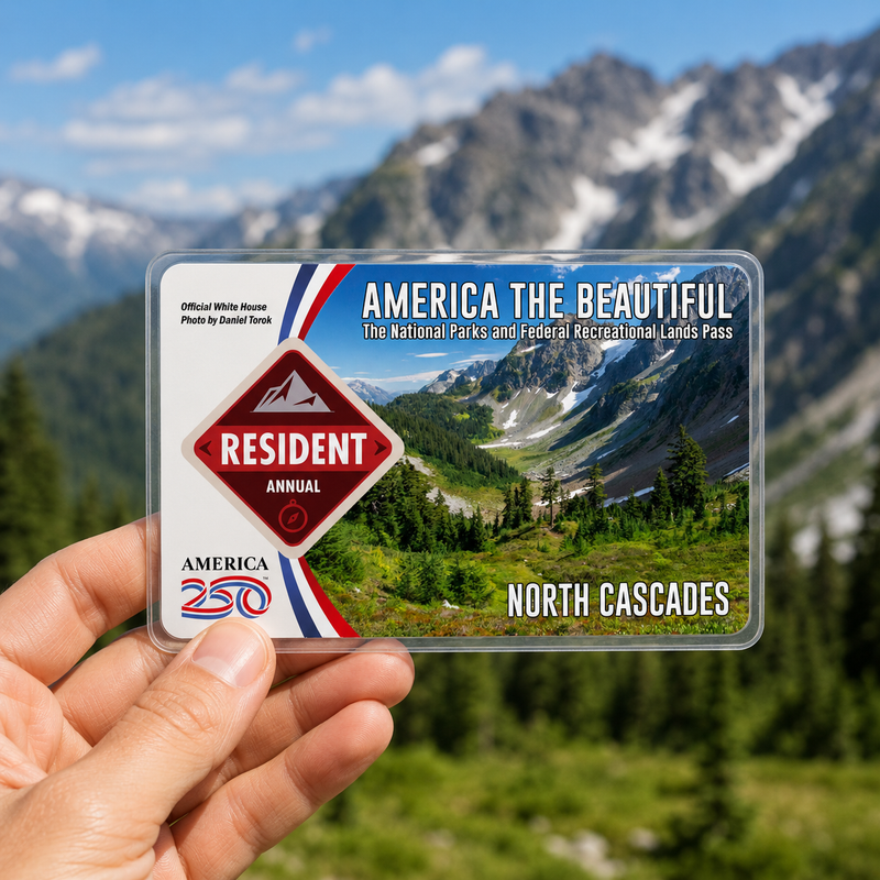 North Cascades National Park Pass Sleeve | Gift for Hikers & Campers