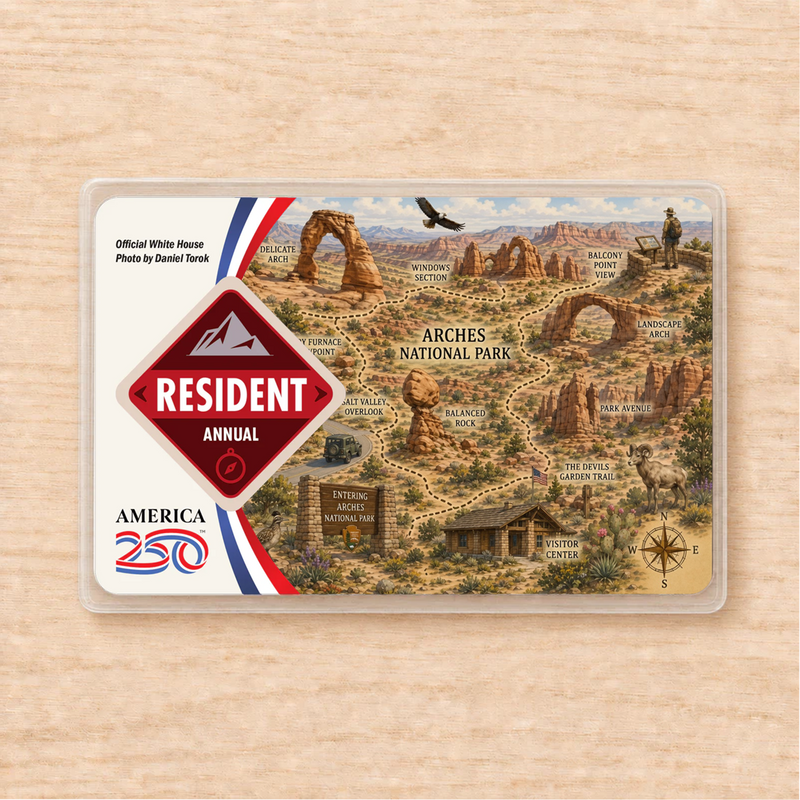 Arches Map National Park Pass Sleeve | Gift for Hikers & Travel Lovers