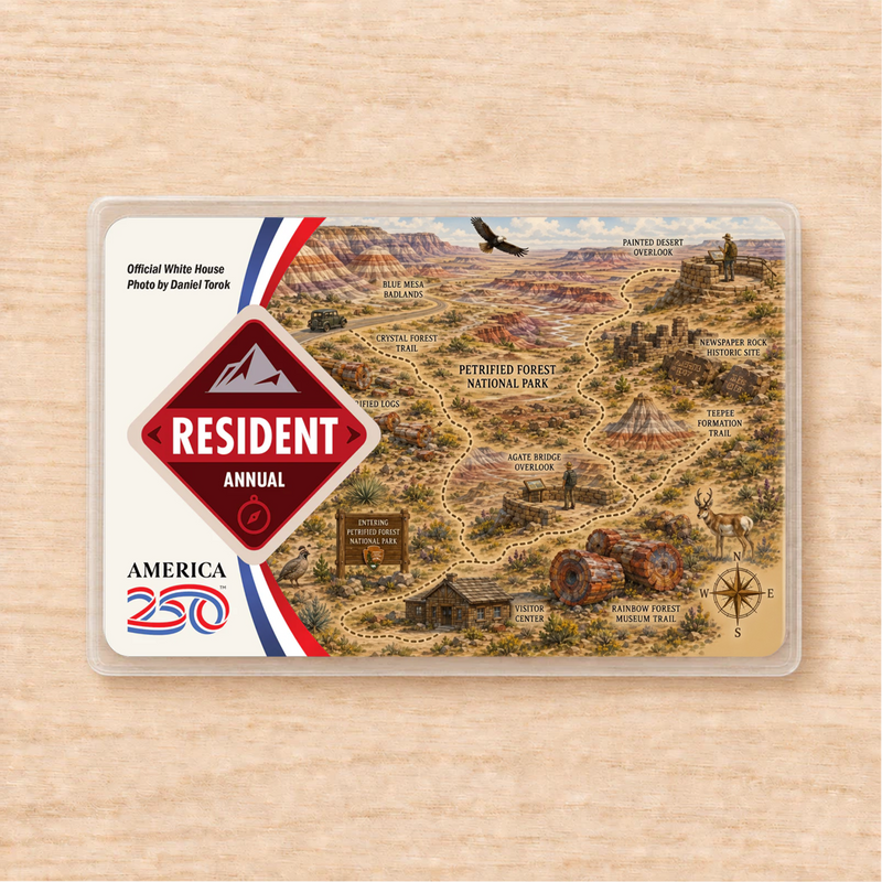 Petrified Forest Map National Park Pass Sleeve | Gift for Hikers & Travel Lovers