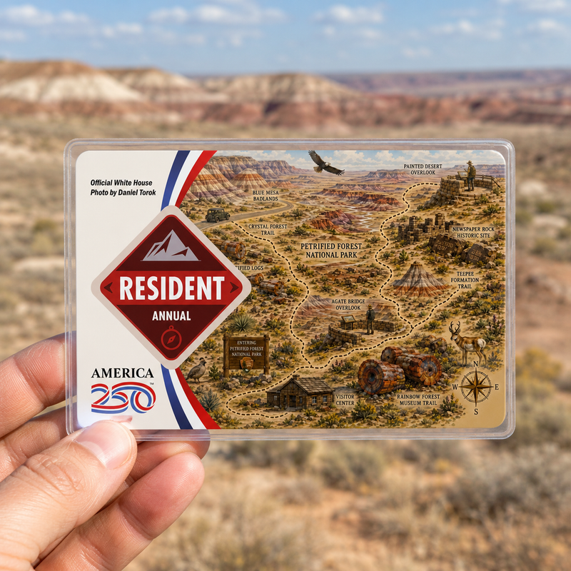 Petrified Forest Map National Park Pass Sleeve | Gift for Hikers & Travel Lovers