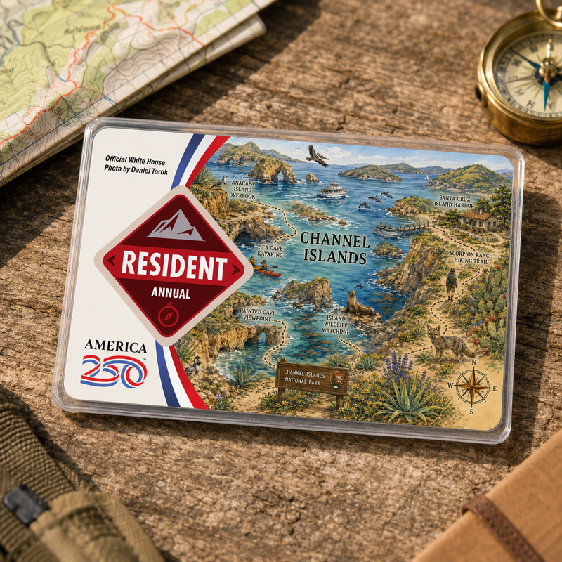 Channel Islands Map National Park Pass Sleeve | Gift for Hikers & Travel Lovers