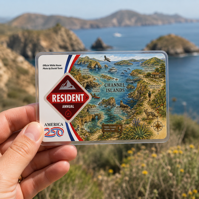Channel Islands Map National Park Pass Sleeve | Gift for Hikers & Travel Lovers